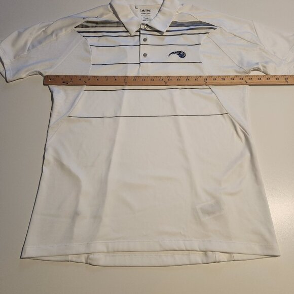 Orlando Magic Polo Shirt Adidas ClimaCool Golf White Short Sleeve Mens Large - Picture 9 of 12